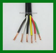 6 and 7 pin connectors feature pinouts for both electric trailer brakes and auxiliary power supply. Trailer Light Cable Wiring Harness 14 6 14 Gauge 6 Wire Jacketed Black Flexible Ebay