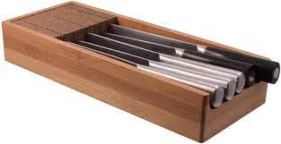 knifedock in drawer kitchen knife storage the cork composite material never