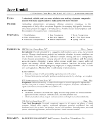 Free Resume Templates For Receptionist Position Cover