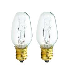 Philips 15 Watt C7 5 Incandescent Clear Candelabra Base Light Bulb 2 Pack 133876 The Home Depot