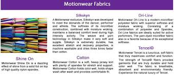 Motionwear Color Chart You Go Girl Dancewear