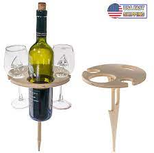 Foldable Wooden Wine Glass Holder
