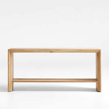 natural oak wood console table