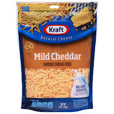 kraft shredded cheese mild cheddar 8
