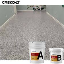 white grey epoxy floor paint flakes
