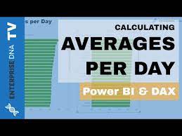 calculate averages per day in power bi