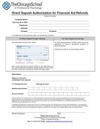 Tcspp Direct Deposit Form Writeable The Chicago School Of