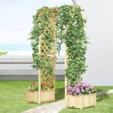 wooden garden arch trellis