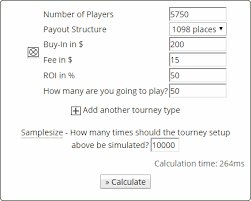 Tournament Variance Calculator Primedope