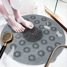round floor mat with friction bathroom