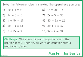 standard two step linear equations