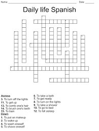 daily life spanish crossword wordmint