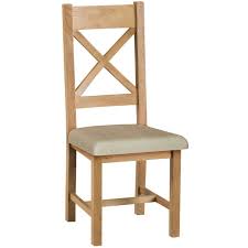 Norfolk Oak Cross Back Chair Fabric