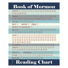 Blue Book Of Mormon Reading Chart Poster Printable