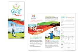 charity golf event trifold brochure