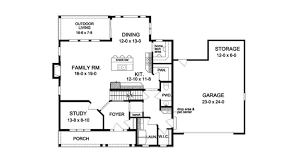 House Floor Plans Colonial Style House