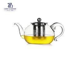 Heat Resistant Pyrex Glass Teapot With