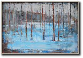 25 gorgeous turquoise bathroom decor ideas. Horizontal Abstract Landscape Oil Painting Large Wall Art Home Decor Blue Grey Red White Brown Large Canvas Art