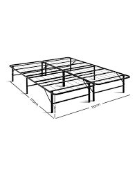 artiss foldable queen metal bed frame