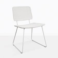 polly outdoor wicker white dining chair