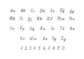 hand drawn vector alphabet calligraphic