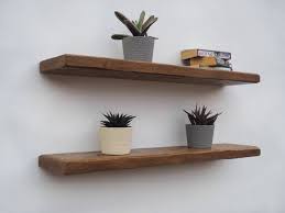 rustic oak floating shelves made for