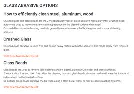 glass abrasive options blast booths