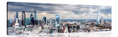 City Of London Panoramic Cotton Canvas