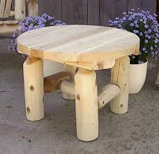 White Cedar Log Coffee Table