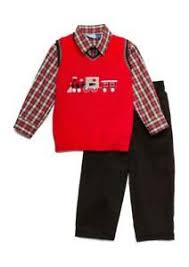Details About Good Lad Little Boys 5 Train 3 Piece Sweater Vest Set Nwt 62