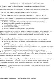 A capstone project is a task that can be challenging to write, especially when time limitation is a thing to consider. Ma Thesis And Ma Capstone Project Guidelines Ma In Corporate Communication Communication Studies Department Pdf Free Download