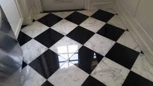 black and white gloss marble flooring