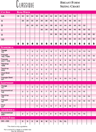 Classique Breast Form Size Chart Emastectomy