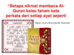 Klik terjemahan ayat untuk menampilkan tafsir. Al Quran Terjemahan Melayu Aligenerous