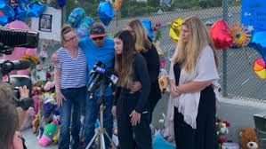 Aiden leos was fatally shot while riding in the back seat of his mother's car on friday after she reportedly gave the middle finger to another driver for cutting her off on a highway in orange, california. California Family Members Mourn Loss Of 6 Year Old Shooting Victim Aiden Leos At Vigil