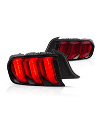 Led Tail Lights For 2015 2019 Ford Mustang Red Lens