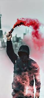 Isolated on black royalty free stock photos. 267033 A Person In A Black Hoodie With Obscured Face Holds Up A Pink Smoke Grenade Person With Pink Smoke Grenade Realme V5 5g Hd Download 1080x2400 Mocah Hd Wallpapers