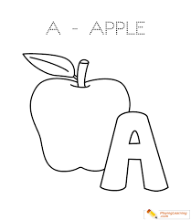 This picture seems almost like the apple is introducing itself. A Is For Apple Coloring Page Free A Is For Apple Coloring Page