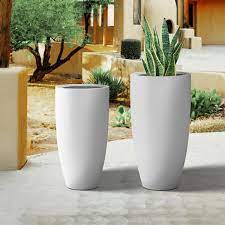 White Planter Large Outdoor Plant Pot