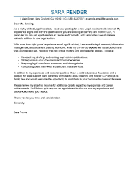 Leading Professional Legal Assistant Cover Letter Examples