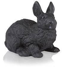 Figurine Black Rabbit Urn