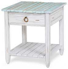 Picket Fence End Table Distressed Blue
