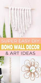 super easy diy boho wall decor art
