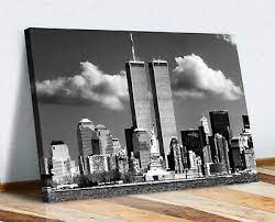 new york twin towers vintage nyc canvas