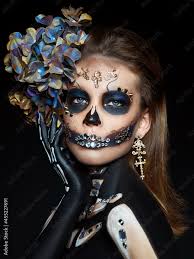 halloween beauty portrait of a skeleton
