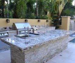 outdoor kitchen countertops grill area