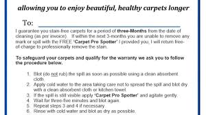 our guarantees to you carpet pro