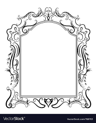stylized baroque frame royalty free