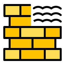 Brick Wall Icon Outline Vector