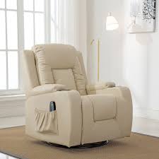Recliner chairs with heat and massage are truly the ultimate in comfort. Comhoma Massage Recliner Chair Pu Leather Home Theater Recliner Chair With Heat Rocker Recliner With Heated Massage Ergonomic Lounge Swivel Cup Holder Remote Control For Living Room Black Living Room Furniture Chairs